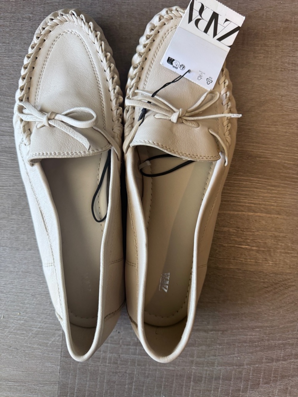 Zara Gathered Soft Leather Loafers (NWT) - Picture 7 of 15